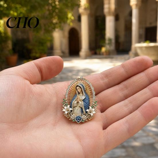 Sacred Heart Enamel Pin of Jesus Brooch, Christian Confirmation with Jewelry Finish, Religious Gift for Women Men Devotional Keepsake Of Brooch
