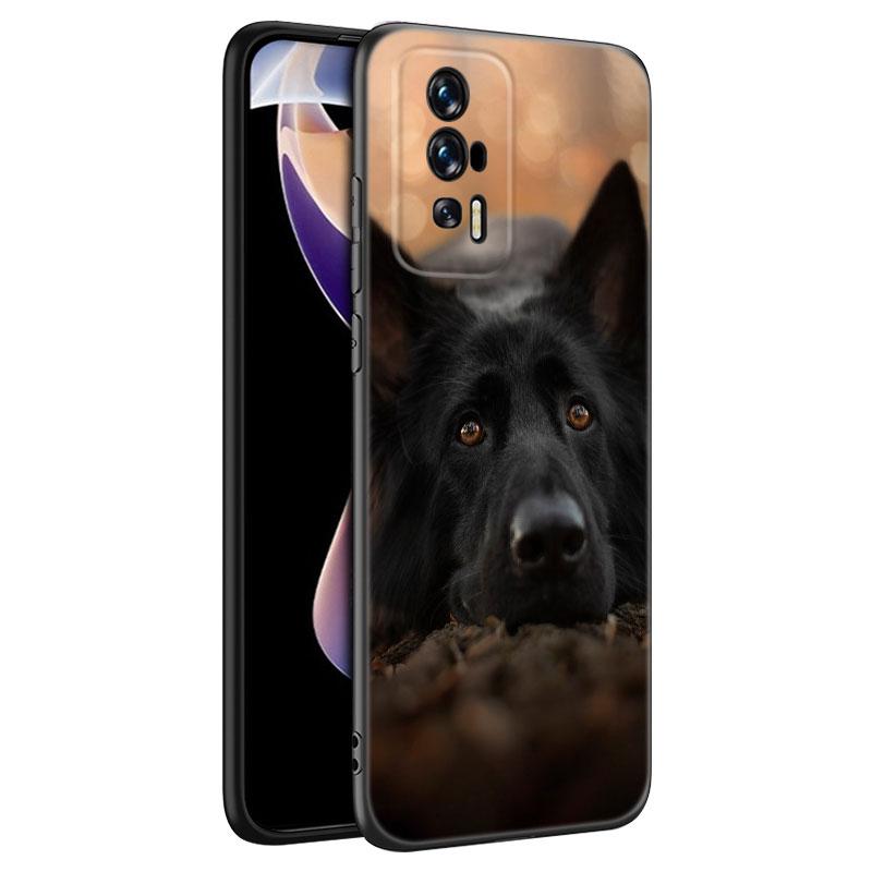 German Shepherd Dog Black Phone Case For Xiaomi Redmi 7A 8A 9A 10A 11A 9C 10C 12C 13C 11 Prime A1 A2 Plus 12 4G Note 9T 12R