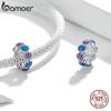 BAMOER стерлингового серебра 925 пробы, синий, фиолетовый, эмаль, бусины-ракушки мечты, очаровательная бусина для оригинального браслета 3 мм