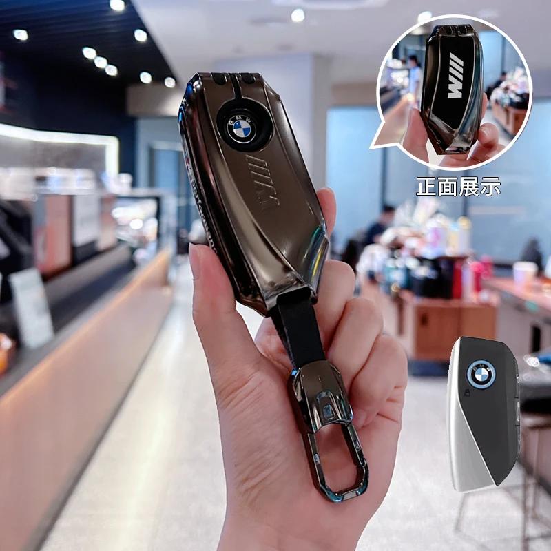 ORWI7 Car Remote Key Case Cover Shell Fob For BMW X1 U11 G70 7 Series 320i X3 X5 X7 i7 G07 LCI iX G09 XM U06 G81 M3 2023 2024