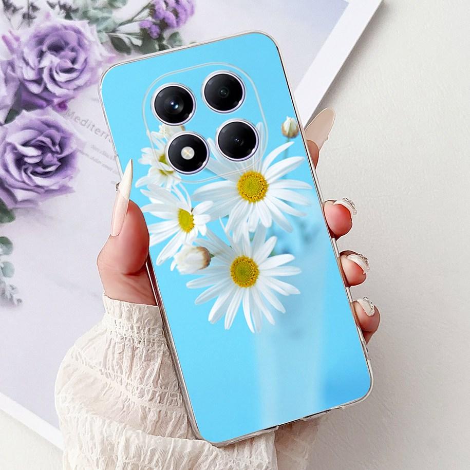 Чехол для Xiaomi Redmi Note 14 Pro Plus Новый Популярный Цветочный Мраморный Мягкий Силиконовый Чехол для Xiaomi Redmi Note 14 Pro Global Capinha