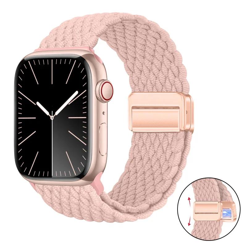 Нейлоновый браслет для Apple Watch ремешок 10 9 8 7 46мм 42мм 45мм 41мм Ultra 2 49мм Ремешок для iWatch Серии 6 5 4 3 SE 44мм 40мм Ремешок