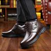 2024 New Men’s Shoes Winter Thicken Keep Warm Men's Casual High-Top Leather Ankle Boots Thick Anti Slip Cotton Shoes