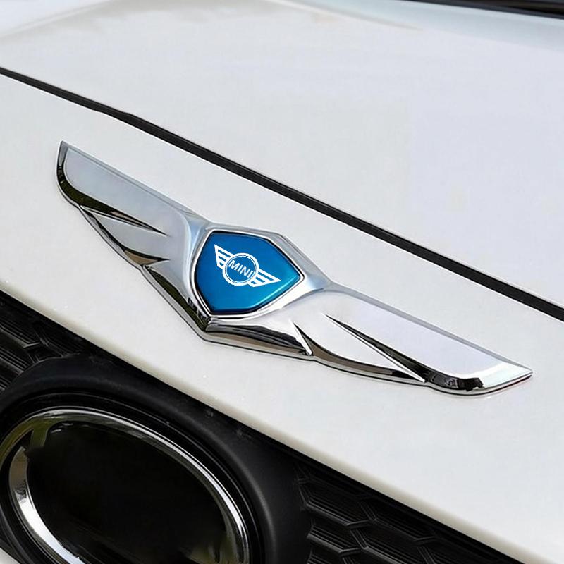 MLKW1 3D Metal Decal Alloy Car Emblem Body Front Hood Angel Accessory For BMW M5 M4 M3 F20 F40 F22 F30 E90 F32 F10 F06 F07 F46 E60 Z4