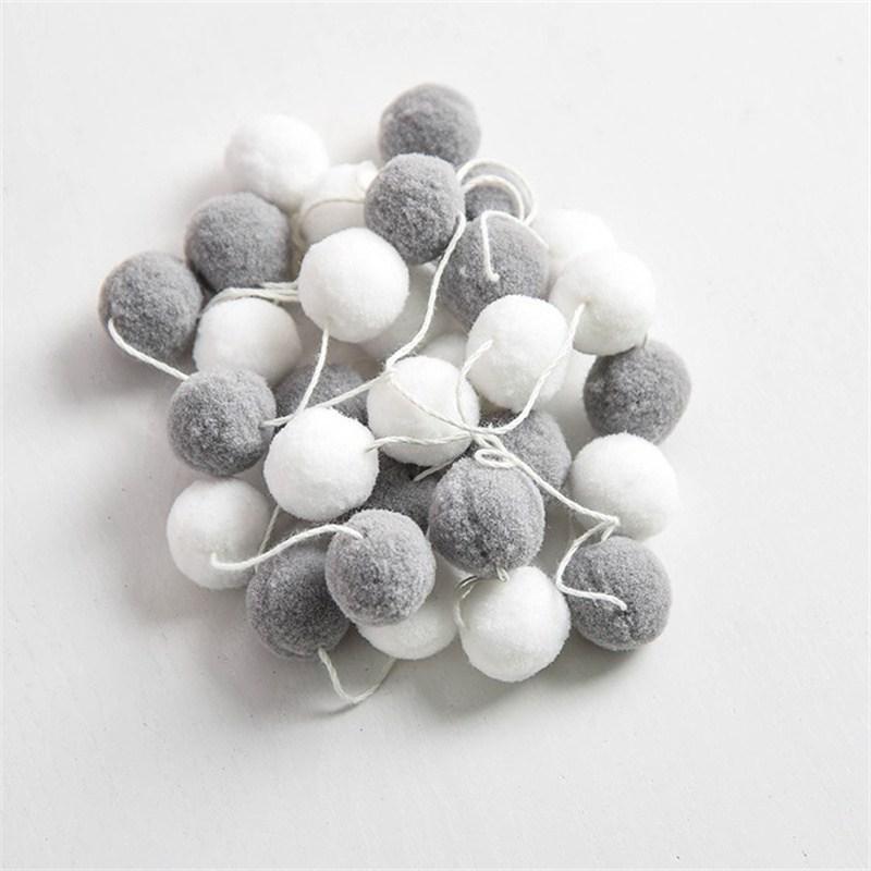 Украшения для комнаты Декоративный меховой шарик Гирлянда Цветная детская комната Дом DIY