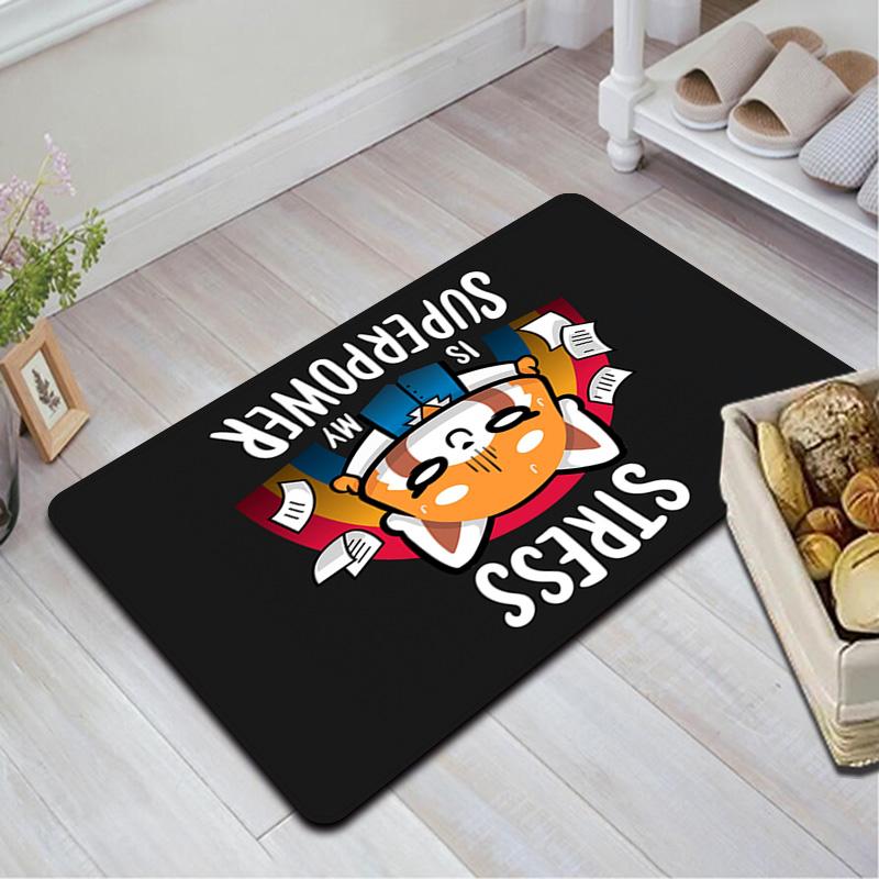 Aggretsuko Rug Floor Mat for Living Room or Bedroom Soft and Comfortable Carpet a Gift for Birthday and Holiday.