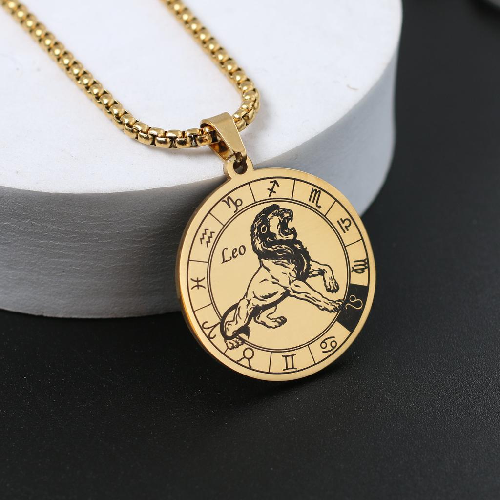 Ожерелье со знаком зодиака для мужчин и женщин лучшему другу, собачьи жетоны, подарок на день рождения, ожерелье с 12 созвездиями, кулон, ювелирное изделие для пары, подарок