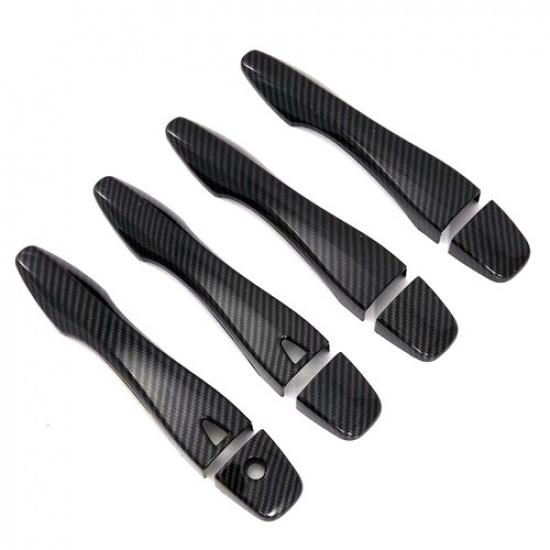 ABS Carbon Fiber Side Smart Door Handle Covers Trim For 2013-2018 Nissan Altima