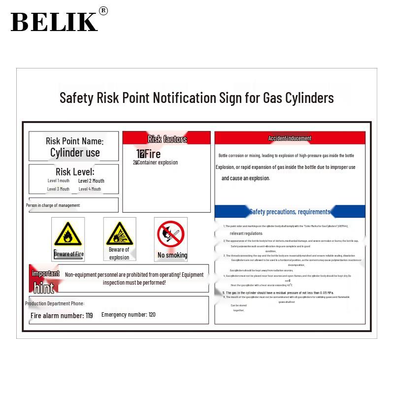 BELIK Safety Risk Notification Sign
