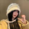 Cartoon Cashmere Hat, Women's Autumn and Winter Thermal Straps, Knitted Ear Protector