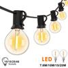 G40 Indoor Outdoor String Light E12 Socket EU Plug 220V Connectable Dimmable Vintage Fairy Light Chain For Backyard Patio Decor
