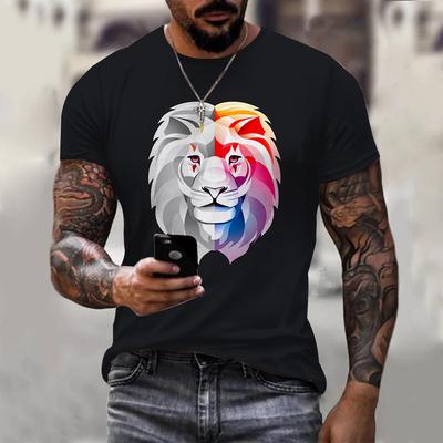 Новая 3D футболка свободного покроя для мужчин и женщин с короткими рукавами и принтом животных больших размеров футболка с короткими рукавами