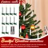 Clip On Candles For Christmas Tree With Remote, Battery Operated LED Candle Lights With Timer, Wax Dripping Design, Indoor And Outdoor Use