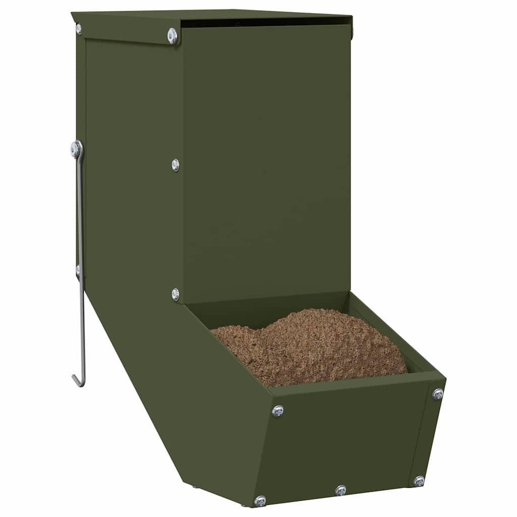 Rabbit Feeder Olive Green 12.5 x 26 x 28.5 cm