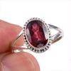 Natural Garnet Gemstone Handmade 925 Solid Sterling Silver Gift Ring S.10 H5h07