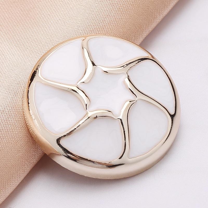 10pcs Pretty Plating Buttons Square Round Buttons Coat Windbreaker Sweater Accessories Various Styles DIY Sewing Supplies