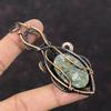 Copper Seraphinite Pendant Copper Wire Wrapped Pendant Seraphinite Jewelry Handmade Pendant Gemstone Pendant Copper Jewelry Engagement Gift