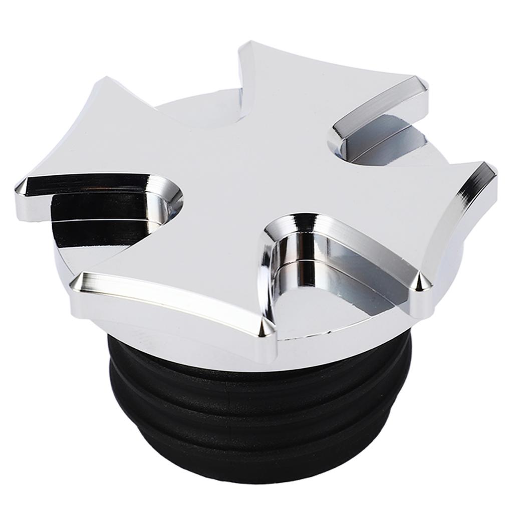 Motorcycle Gas Tank Oil Cap CNC Aluminum Fuel Gas Tank Vented Decorative Oil Cap Replacement for