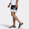 Adidas Originals Trefoil Logo Letter Print Patchwork Shorts Men Bottoms Black White FM1547