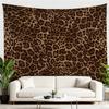 1 шт. гобелен с леопардовым принтом | Коричневый гепард, узор из меха диких животных | Современный абстрактный африканский животный настенный декор (Плоская печать)