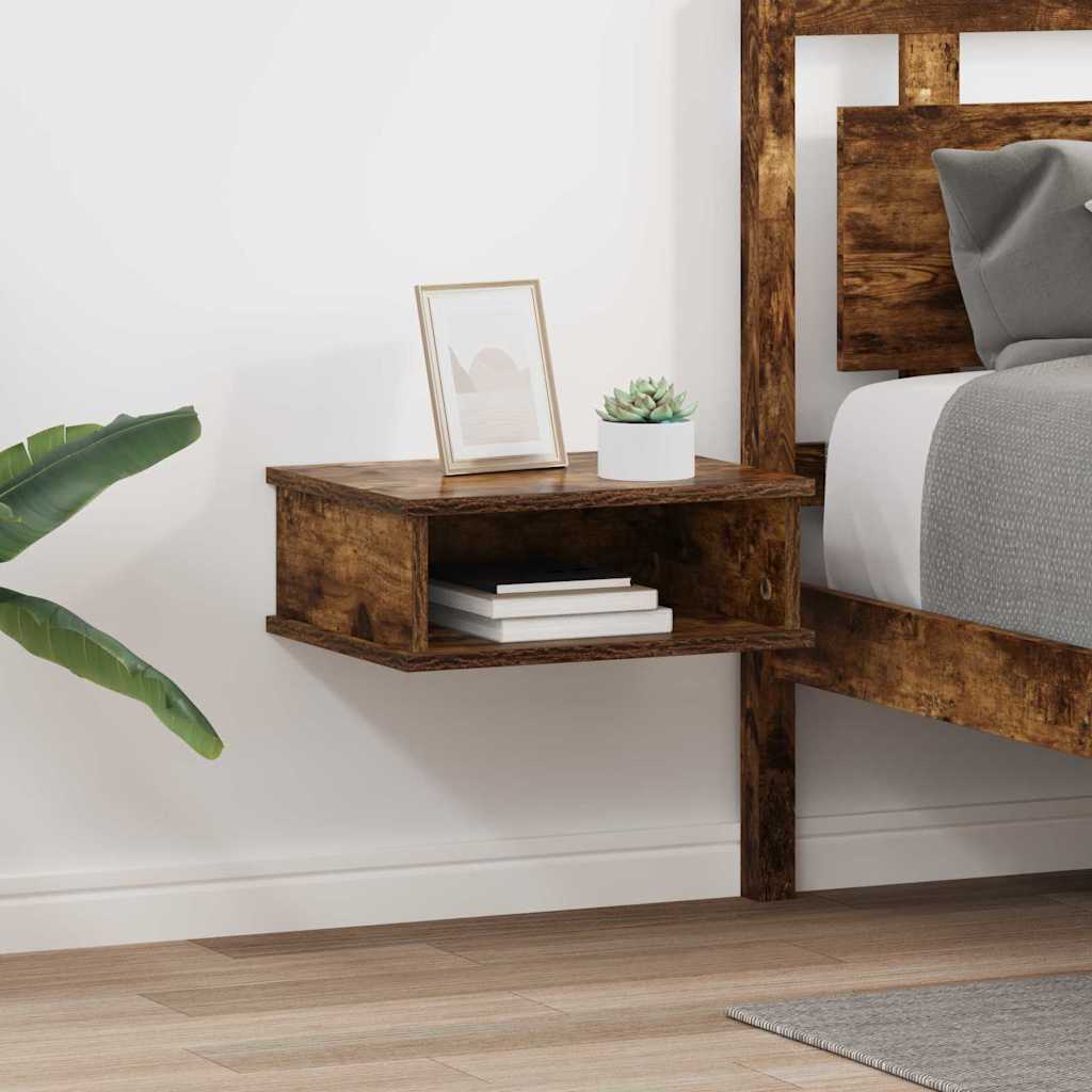 Nightstand 2 pcs Smoked Oak 40 x 31 x 15 cm