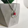 Серебряное колье с кораллом, вес изделия 2,85 гр (2145622)