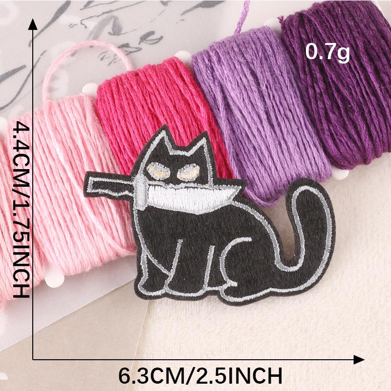 Нашивка с вышивкой «Мультяшный кот»: Значок аксессуара одежды