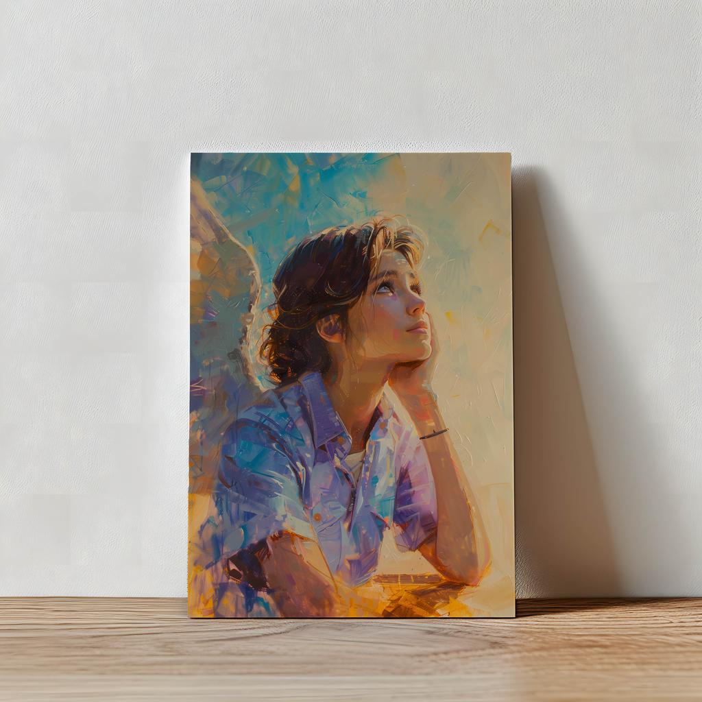 Angel Thoughts Poster Angel Thoughts Poster, 70X100 Cm, Black Aluminum Frame, 230 Gsm Matte Paper