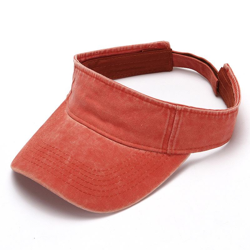 Унисекс Кепка-козырек из выстиранного денима с вышитым логотипом - Дышащая защита от солнца для спорта