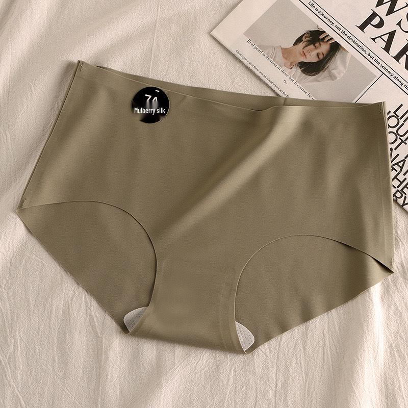 7A Mulberry Silk Mid-Rise Seamless Ice Silk Women's Antibacterial Underwear