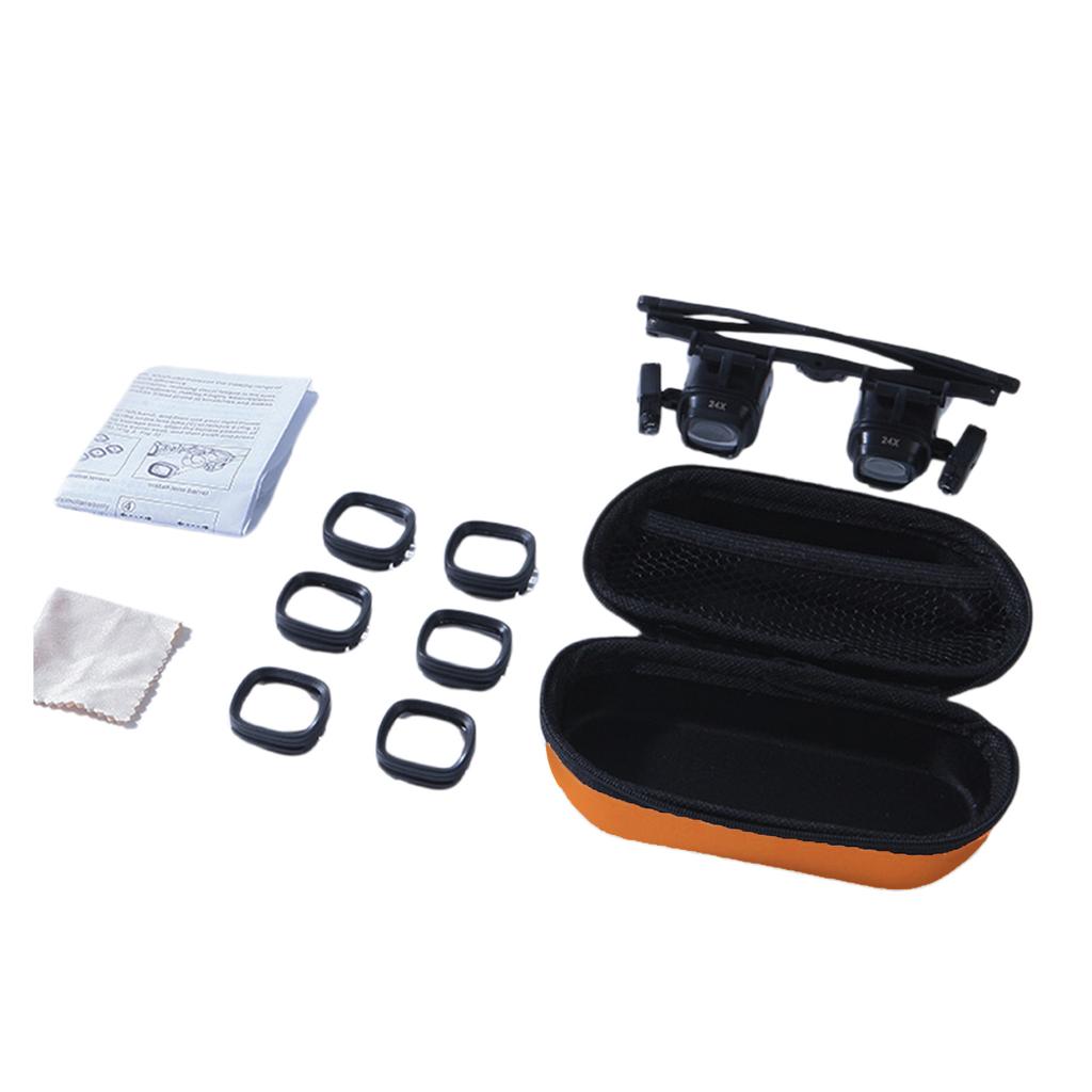 Practical LED Magnifying Glasses Headband Reading Magnifier 2.0X To 24.0X for Jewelers Sewing Crafts and Hobbies