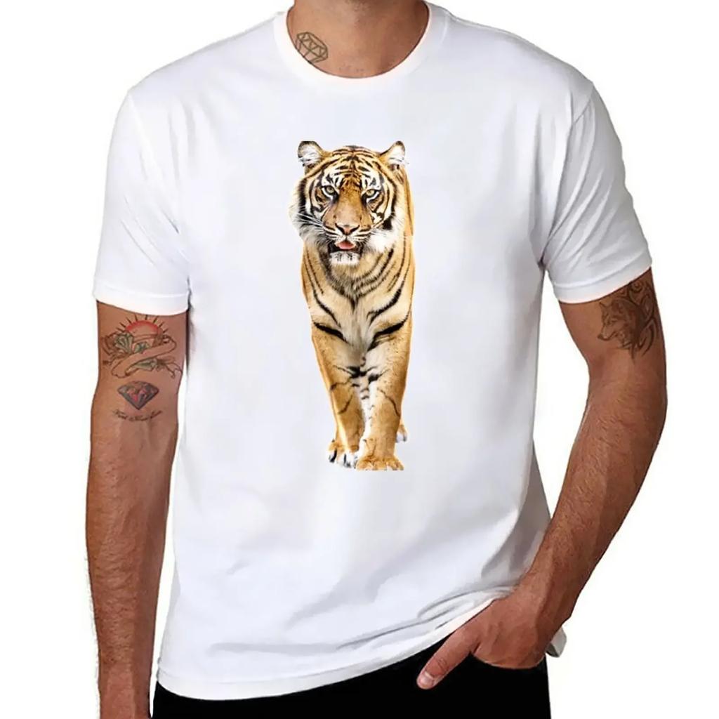 Tiger T-Shirt oversized customs animal prinfor boys mens workout shirts