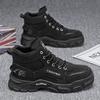 Autumn Men's Shoes New High-top Martin Boots Men's Trend Versatile Platform Tooling Shoes Casual Short Boots Labor Insurance Shoes Men's