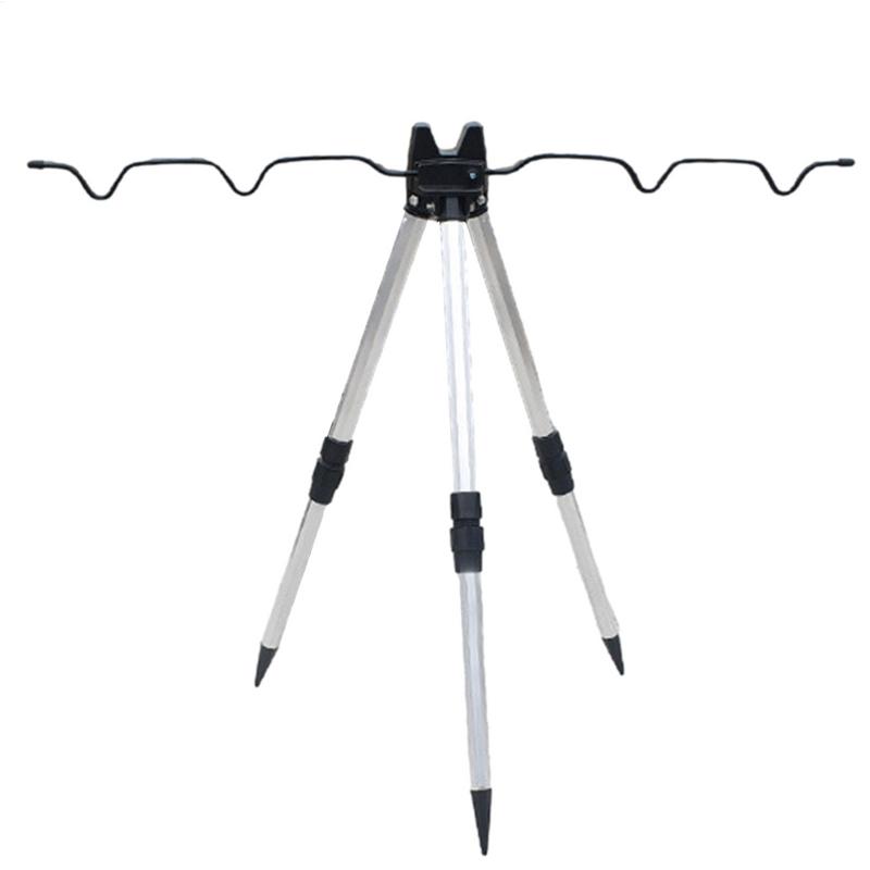 Подставка для удочек Штатив Держатель Телескопический Алюминиевый сплав Подставка для удочек 4 паза Держатель для удочек Рыболовные аксессуары