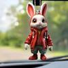 Rabbit Cartoon Cute Pattern Acrylic Pendant For Car Decoration Accessories