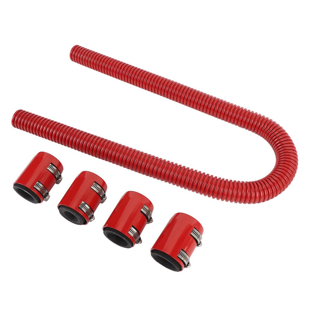 Radiator Flexible Coolant Water Hose Kit with Cap Clamp Stainless Steel 48 Inch Universal Engine Cooling Water Hose Kit