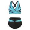 Женский комплект бикини с высокой грудью на бретелях, комплект из двух частей, бикини Pringt, пляжная одежда