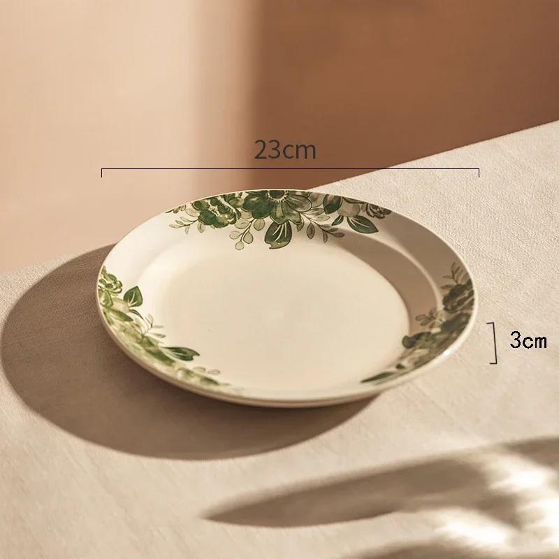 Креативные керамические тарелки в китайском стиле, роскошные ресторанные десертные салатные тарелки, изысканные домашние блюда, глубокая тарелка, изысканная столовая посуда
