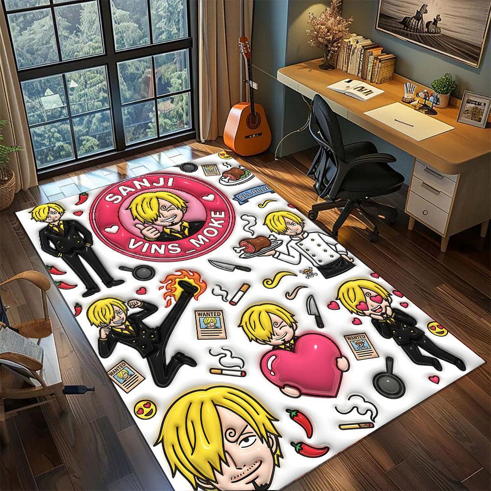 OnePiece Play Floor Mat Carpet for Living Room Bedroom Home Decor Cool Movie