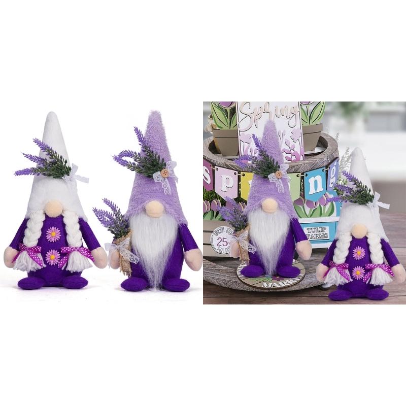 Swedish Dwarfs Lavender Gnomes Figures Plushs Nordic Dwarfs Handmade Plushs Doll Perfect Gift for Women Girl Kids