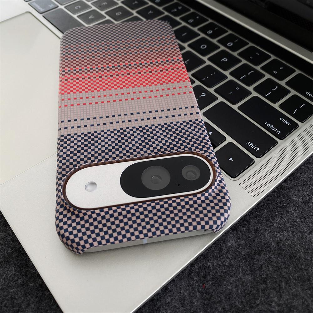 Luxury Colorful Kevlar Pattern Magnetic Phone Case For Google Pixel 8 7 9 10 Pro XL For Magsafe Wireless Charging PC Hard Cover