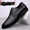 Newest Genuine Leather Men Dress Shoes Luxury Oxford Shoes Black Wedding Business Men'S Shoes High Quality Casual Derby Shoes Man