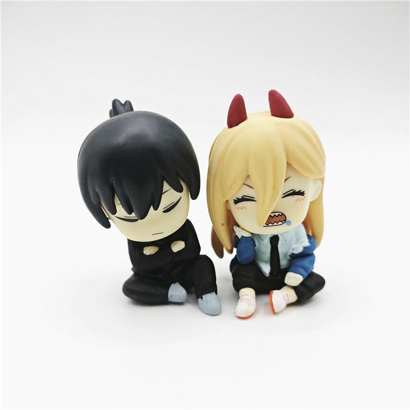 Уникальные фигурки Chainsaw Man плечом к плечу, милые, в закрытых коробках, коллекционный набор моделей