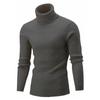 Men's High Collar Sweater Autumn and Winter Fashion Men's Long Sleeve Warm Knitted Turtleneck Sweater Keep Warm Pullovers
