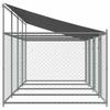 Vidaxl Klatka Dla Psa, Z Dachem I Drzwiami, Szara, 8X2X2 M, Stal
