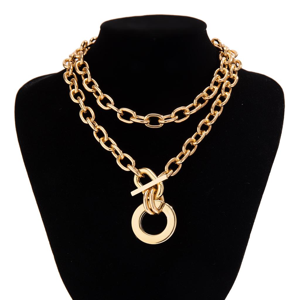 Multilayer Chain Choker Goth Hiphop Rock Necklace for Women Men Jewelry Accessories