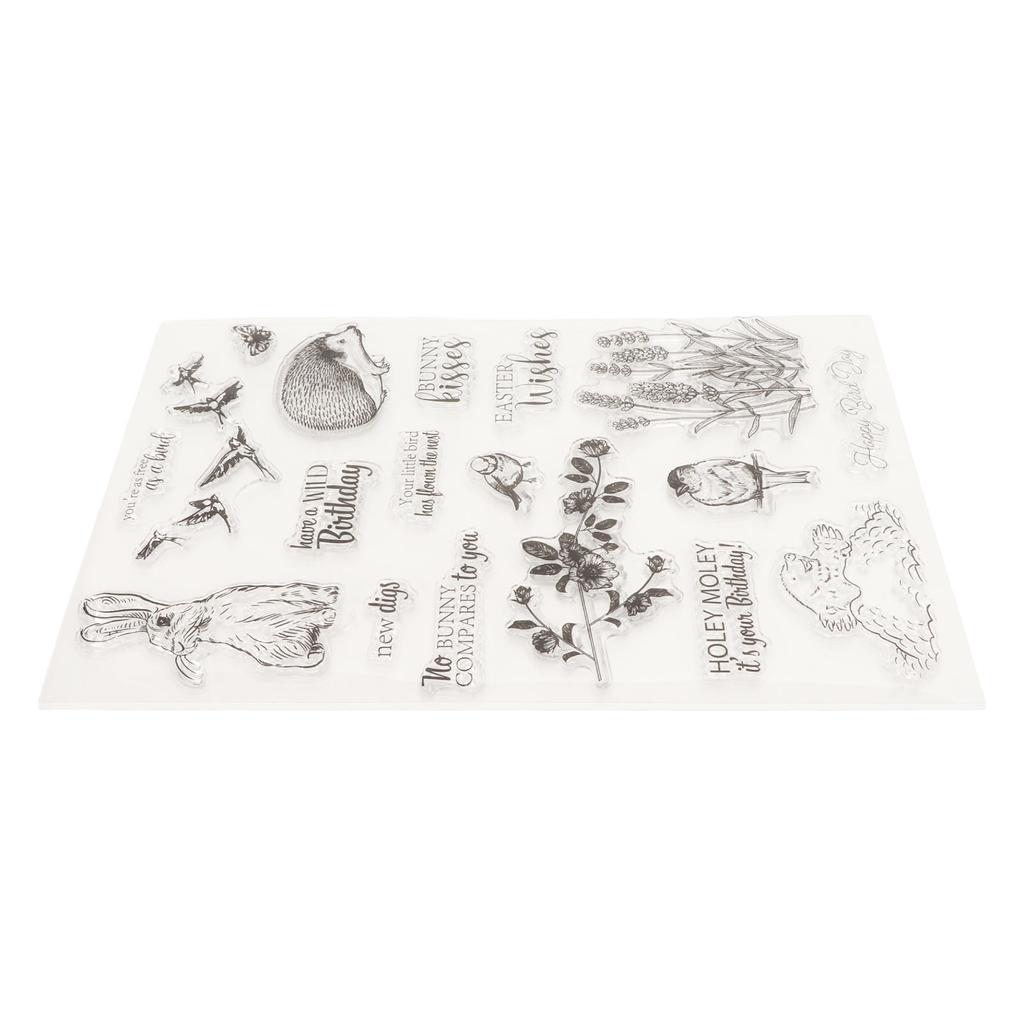 4pcs Clear Stamps Interesting Reusable Material Transparent Appearance Embossing Scrapbookin