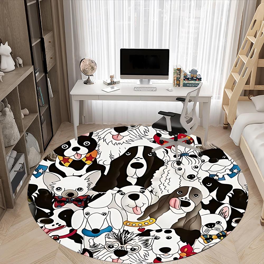 1pc Dogs, Pet Chair Carpet for Office Non Slip, Lightweight, Machine Washable Rug for Office Holiday Decor