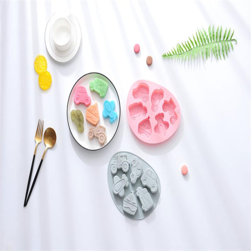 Силиконовые формы для шоколада 3D Винтажный автомобиль Поезд Самолет DIY Силиконовая форма для торта Лоток Инструменты для выпечки Конфет Зефира