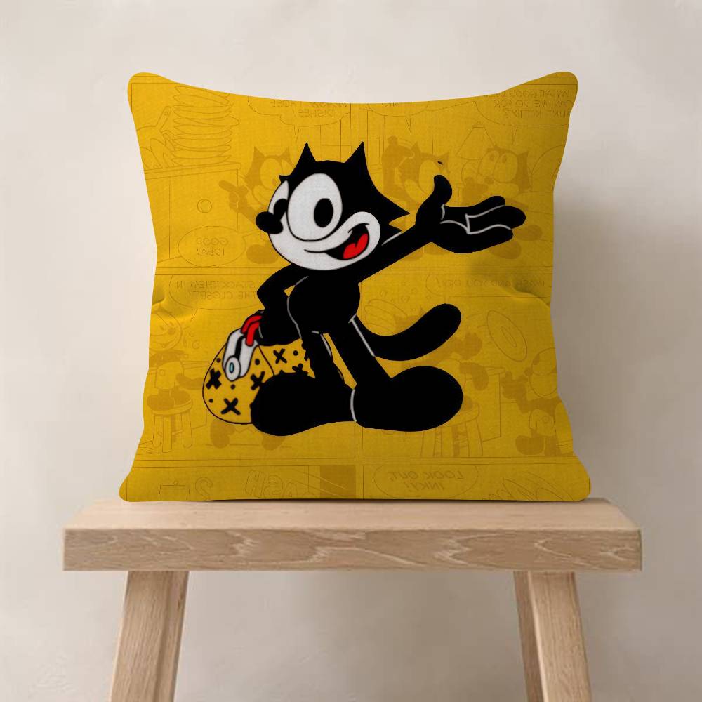 Movie FFelix CLASSIC the Cat  Cushion Cover Pillowcase Upholstery Sofa Throw Pillow Home Decor Pillowcas